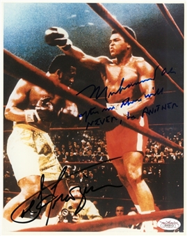 Muhammad Ali Signed & Inscribed "After me there will never be another" 8 x 10 Color Photograph Of Ali vs. Frazier (JSA)